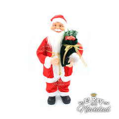 Papa Noel Lujo! 45cm traje tradicional