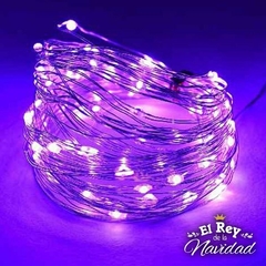 Alambre Mini Led Violeta 3mt a PILAS INCLUIDAS - El Rey de la Navidad