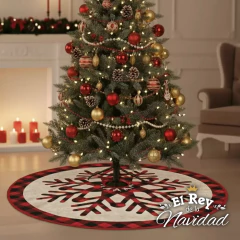 Cubre Pie de Arbol de Navidad Copo de Nieve 90cm