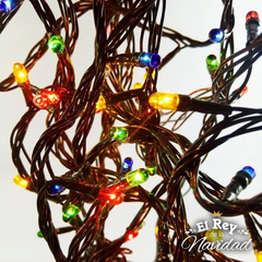 Luces Arroz Incandescentes Multicolores Cable Verde 4mts
