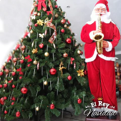 Papa Noel 1,80mts con Saxo musica y movimiento en internet