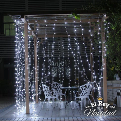 Cortina Led EXTERIOR PROLONGABLE 3 x 3mts LUZ FIJA - Blanca Fría - comprar online