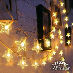 Guirnalda Estrellas Led Calidas Fijas 5mts