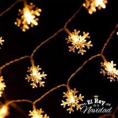 Guirnalda Copos de Nieve Led Calidas Fijas 5mts en internet