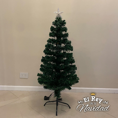 Arbol de Navidad 1,20mts Luminoso con Led y Fibra Optica RGB