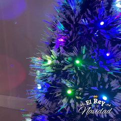 Arbol de Navidad 60cm Luminoso RGB Led y Fibra Optica Nevado - comprar online
