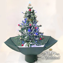 Arbol que Nieva con Luz y Musica 75cm