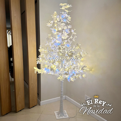 Arbol Luminoso Minimalista Arce Blanco Calido con Destellos 1,80mts