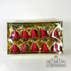 Set x 10 Campanitas Rojas de Lujo de 7cm - comprar online