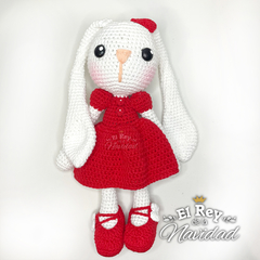 "Susy" La Conejita Navideña Amigurumi Artesanal 30cm