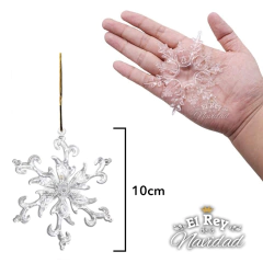 Set x 4 Copos de Nieve de Acrilico 10cm en internet