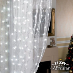 Imagen de Cortina de Luces Led Blanca Fria 3 x 3mts interconectables