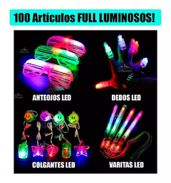 Combo Cotillon 100 Articulos Full Luminoso