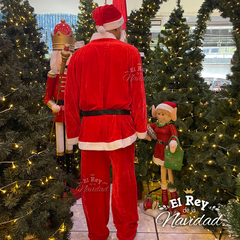 Disfraz de Papa Noel Premium Plush con Gorro y Barba - El Rey de la Navidad