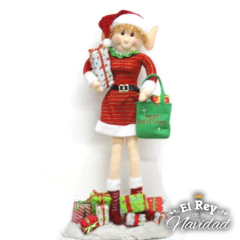Duendecita con Regalos vestido Rojo XL 90cm