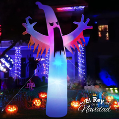 Inflable Fantasma 2,40mts con luces RGB