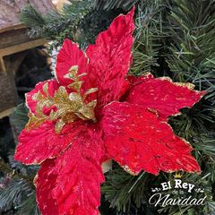 Vara con Flor Estrella Federal Roja combinada tamaño XL PREMIUM - comprar online