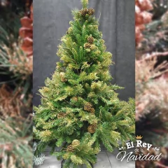 Arbol de Navidad Golden King 2mts LINEA PLATINUM - El Rey de la Navidad