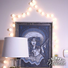 Guirnalda tipo Kermesse Led Calido FIJAS 9mts PROLONGABLES / 100 luces 100 pelotitas - comprar online