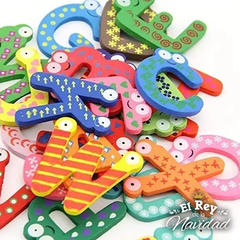 Abecedario Madera Letras Imantadas Pack x 26u. - El Rey de la Navidad