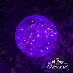 Globo Luminoso Violeta Nro 6 a pilas (incluidas) - El Rey de la Navidad