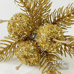 Pick Glitter Oro con manzanitas Oro - comprar online