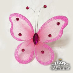 Set x 6 Mariposas de Lujo Rosas