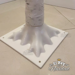 Arbol de Diseño Minimalista Blanco 1.60mts con Luces Led Calidas - El Rey de la Navidad