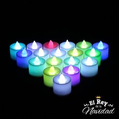 Pack 12 Velitas Led Multicolor - El Rey de la Navidad