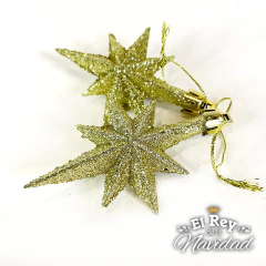 Set x 4 Multiestrellas Oro Glitter