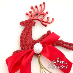 Colgante Reno con Moño Rojo - comprar online