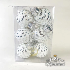 Set x 6 Globos Blanco PREMIUM 6cm con Brillos - comprar online