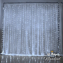 Cortina Led EXTERIOR PROLONGABLE 3 x 3mts LUZ FIJA - Blanca Fría - tienda online