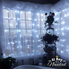 Cortina de Luces Led Blanca Fria 3 x 3mts interconectables en internet
