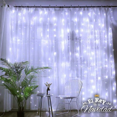 Cortina de Luces Led Blanca Fria 3 x 3mts interconectables - tienda online