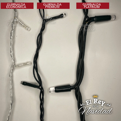 Guirnalda Profesional Apta Exterior LED PLATINUM Multicolor 10mts prolongable CABLE VERDE.