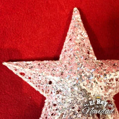 Puntal Estrella de Alambre Premium 20cm Blanco en internet