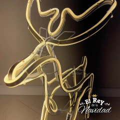 Reno luminoso 3D NEON LED Blanco Calido Apto Exterior - comprar online