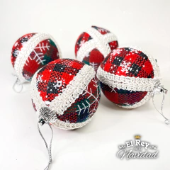 Set x 4 Globos Rusticos 6cm LUJO