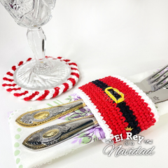 Set x 6 Posacopas Artesanales Crochet modelo Candy - tienda online