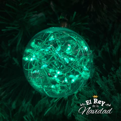 Globo Luminoso Verde Nro 6 a pilas (incluidas) - El Rey de la Navidad