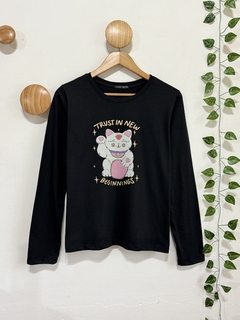 Remera manga larga TRUST CAT - SANTO DELIRIO
