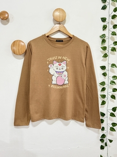 Remera manga larga TRUST CAT - tienda online