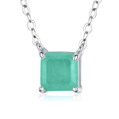 Colar Pedra Turmalina Verde - Prata 925
