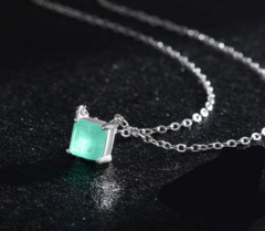 Colar Pedra Turmalina Verde - Prata 925