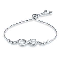Pulseira Infinito Ajustavel - Prata 925