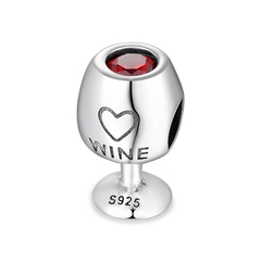 Berloque Charm Vinho - Prata 925
