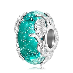 Berloque Murano Verde Fundo do Mar - Prata 925 - comprar online