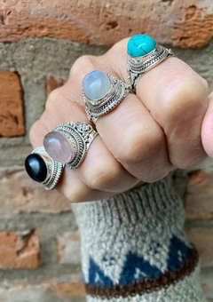 Anillo Indi - plata 925 piedra ónix en internet
