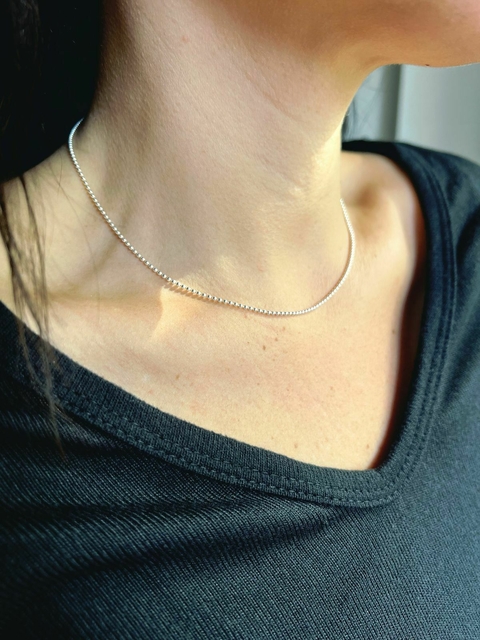 Cadena cuentas pequeñas - plata 925 - comprar online